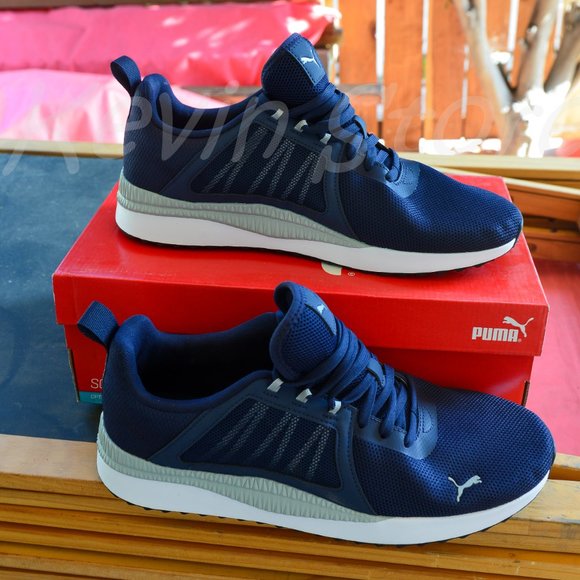 PUMA Mens Pacer Net Cage Trainers Sneakers Running Shoes Navy‎ main image 11